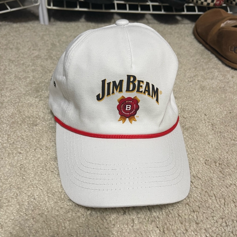 White Jim Beam Baseball Hat Cap